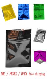 DHL 2000pcslot 756cm Small Zip Lock Coffee Powder Food Grade Storage Bag Aluminium Foil Zipper Mylar Pouch Packing Bags for Caps5436225