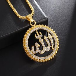 Pendant Necklaces Islamic Muslim Rune Pattern Necklace Men Women Arabic Jewellery Lucky Amulet Ramadan Gift Accessories