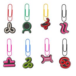 Pendants Twee Constellations Cartoon Paper Clips Bk Nurse Gift For Home Sile Bookmarks Dispenser Bookmark Memo Clip Cute File Note Dro Otidi