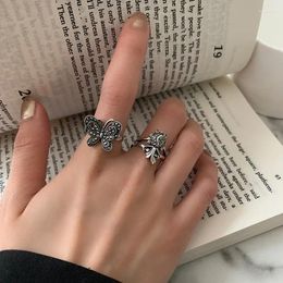 Cluster Rings WEIYUE Sweet Butterfly Ring Female Vintage Fashion Accessories Goldfish Open Finger Wedding Wholesale Birthday Gift