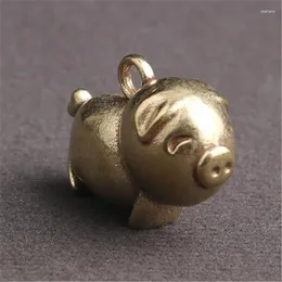 Decorative Figurines Pig 3D Mini Casting Animal Figurine Retro Style Metal Sculpture Home Office Room Desktop Decoration Collect Ornaments