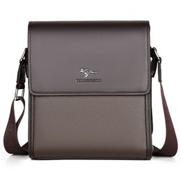 Luxury Brand Messenger Bag Men Leather Side Shoulder Bag For Men Business Office Work Bag Male Briefcase Casual Crossbody Bag 240518