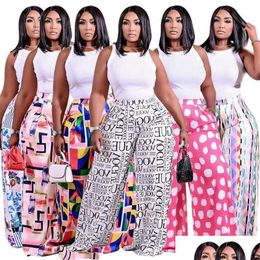 Womens Plus Size Pants Women Casual Loose Wide Leg Pant Summer Trousers Spring Clothing Fashion Streetwear Xl-4Xl Drop Delivery Appar Dhzjd