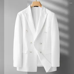 Men's Suits (XL-7XL)2024 Plus-size White Suit Business Casual Double-breasted British Style Professional Single West Coat