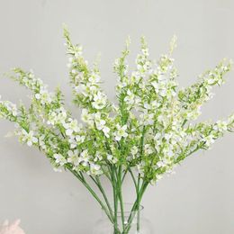 Decorative Flowers 74cm3 Fork Mint Flower Room Wedding Road Guide Layout Home Decor Natural Preserved Artificial Branche Gift