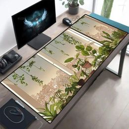 Carpets Plant Aesthetic Cute Pattern Mouse Pad Gaming Table Mats Computer Mousepad Company Big Desk Large Gamer Mousepads Mat