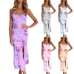 Casual Dresses Painted Suspender Slim Sexy Dress Simple And Exquisite Design Rayon Summer Womens Business