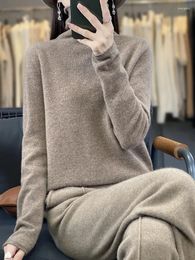 Women's Sweaters Turtleneck Pullover Fall/winter 2024 Wool Sweater Women Pure Colour Casual Long-sleeved Loose Bottoming Top