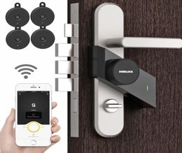 4 key with Sherlock S2 Smart Door Lock Home Keyless Lock Finger Work with the Mechanics Lock Smart Wireless App Phone Control 20106899397