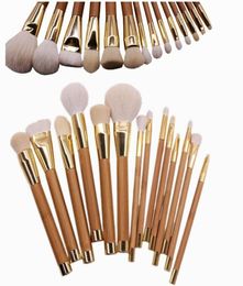 Professional 15pcs Bamboo Makeup Brushes Set Make Up Brush Tools Cosmetic Brush Foundation Brush Kits Blending Pencil Kabuki2510763