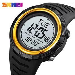 Wristwatches SKMEI World Time Compass Stopwatch Timing Date 3 Groups Ring Alarm Week Countdown Luminous Hour 24 Hours 2147