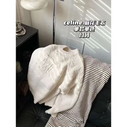 Women's Sweaters Ce Ice Cream Triumph Double Sided Jacquard Round Neck Pullover Sweater for Women