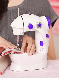 Mini Handheld Pedal Sewing Machines Multifunction Electric Automatic Tread Rewind Sewing Machine Home Textiles2902378