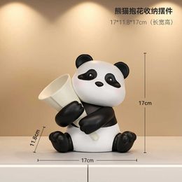 Decorative Objects Figurines Creative Panda Entry Entrance Key Storage Decoration Living Room TV Cabinet Home Wine Gifts H240517 GEPI