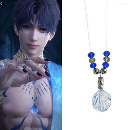 Pendant Necklaces Game Love And Deepspace Rafayel Cosplay Necklace Unisex Blue Shell Clavicular Chain Jewelry Accessories Couple Gift