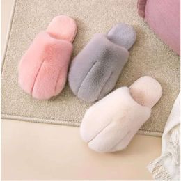 Sandals Fluff Women Chaussures White Grey Pink Womens Soft Slides Slipper Keep Warm Slippers Shoes Size 36-41 07 7911 s s
