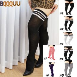 Sports Socks 1Pair Womens Thigh High For Thick Thighs- Extra Long Striped The Thin Knee Stocking- Leg Warmer Boot