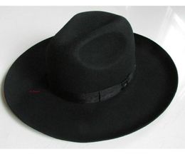 X053 Adult 100 Wool Top Hat Export Original Sheet Israeli Jewish Hat Felt with Big Eaves 10cm Brim Woolen Fedora Hats6043070