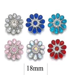 Jewellery Component w461 Crystal 3D 18mm Metal Snap Button For Bracelet Necklace Interchangeable Jewellery Women Accessorie Findings6570646