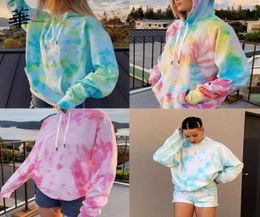 Rainbow Hoodies Women Sweatshirt Oversize Tie Dye Hoodie Streetwear Pullover Spring Autumn Casual Women Sweatshirts Hoddies Tops343965748