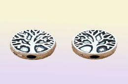 150Pcs lots Antique Silver Gold Plated Tree of Life Loose Spacer Beads For Jewellery Making Bracelet Accessories 9mm D498475378