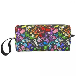 Cosmetic Bags NEOSPLASH! All The Neopets Over Print! Makeup Bag Dopp Kit Toiletry Women Beauty Travel Pencil Case