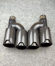 One Pair H Model Titanium Black M Performace Style Pipe Stainless Steel Exhaust Pipes Muffler For Nozzle Tails Dual Exhausts Tips4421819
