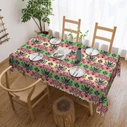 Table Cloth Yellow Green Ombre Haunted Mansion Tablecloth 54x72in Soft Decorative Border