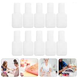 Storage Bottles 22 Pcs Nail Bottle Polish Vials Samples Jars Gel White Travel Empty Top Coat Glue Container