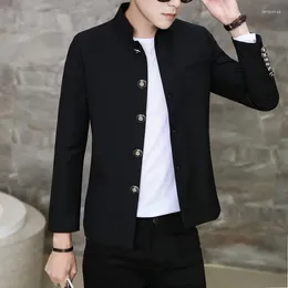 Men's Suits Colleges University Japanese School Uniform Male Slim Blazer Chinese Tunic Suit Jacket Top Man Casual