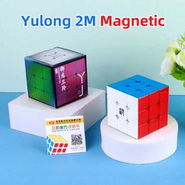 Magic Cubes Yj yulong 2M v2 M 3x3x3 magnetic magic cube magic cube toys yongjun magnets puzzle speed cubes hungarian cube Y240518