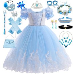 Halloween Princess Dress Girls Fairy Tale Costume Children Fancy Cosplay Clothes Kids Christmas Party Elegant Dress 240430