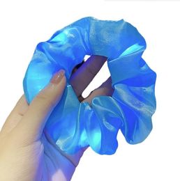 Girls LED Luminous Scrunchies Hairband Colorful Hair Light Up Scrunchies fashion sweet girls party hairbands