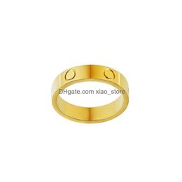 Band Rings Love Men Designer Ring Screw Diamond Titanium Steel Bague Women Plated Sier Gold Rose Couple Jewelry For Lovers 4Mm 5Mm 6 D Dhuyr