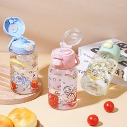 Water Bottles Kawaii Cup With Lid Straw For Girls Coffee Milk Tea Reusable Plastic Cold Drink Large Capacity Bottle BPA Free
