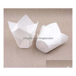 Cupcake Paper Baking Cups Wrapper For Muffin Colorf Anti-Oil Flame Shape Cake Cup Drop Delivery Home Garden Kitchen Dining Bar Bakewar Dhv3Z