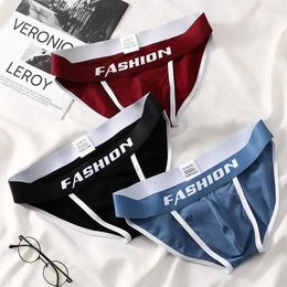 Underpants 3/4Pcs Men Triangle Panties Breathable Cotton Men's Low Rise Japanese Underwear 3D-Pouch Male Briefs