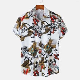 Men's Casual Shirts 2024 Summer Cool And Fashionable Hawaiian 3d Plant Shirt Trendy Flower Print Plus Size Beach