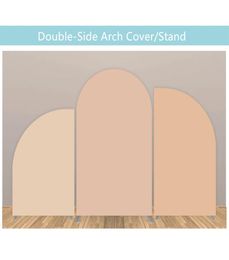 Party Decoration Nude Arch Backdrop Chiara Birthday Wedding Double Side Polyester Fabric Covers 3 Metal Stand FramesParty6743525