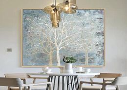 Paintings Money Tree Picture 100 Hand Painted Modern Abstract Oil Painting On Canvas Wall Art For Living Room Home Decoration No 2259437