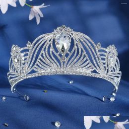 Hair Clips Barrettes Sier Rhinestone Pearl Baroque Crown Accessories For Women Jewellery Brides Tiaras And Headdresses Drop Delivery Hai Otfiu