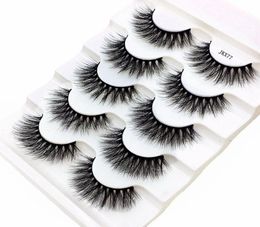 2019 NEW 5 pairs 100 Real Mink Eyelashes 3D Natural False Eyelashes Mink Lashes Soft Eyelash Extension Makeup Kit Cilios JKX779016373