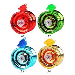 Yoyo 4-color childrens magic yoyo responsive high-speed Aluminium alloy yoyo CNC lathe with rotating strings suitable for boys and girls Y240518