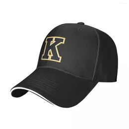 Ball Caps Yellow Black Initial Letter K Adult Baseball Cap Unisex Four Seasons Male Snapback Casual Sunscreen Hats