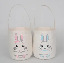 Gift Wrap DHL Easter Egg Storage Basket Canvas Ear Bucket Creative Bag With Tail Decoration Party Favour SN4213