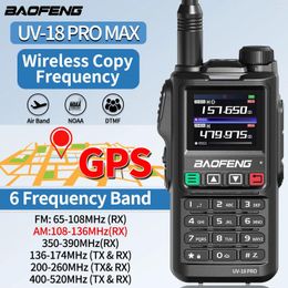 Walkie Talkie Baofeng UV-18 PRO MAX GPS Air Band Wireless Copy Frequency Multi-Band Long Range High Power Type-C Two Way Radio