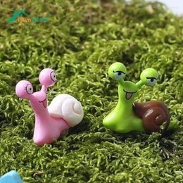 Decorative Figurines Home Bonsai Ornaments Moss Micro Landscape Cartoon Snails Fairy Garden Miniatures Jardin Terrarium Decor
