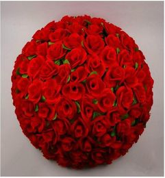 New arrival 50 CM20quot Artificial Silk Flower Rose Kissing Ball Large Size Lantern for Christmas Ornaments Party Wedding Decor6390902