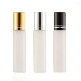 Storage Bottles Roll On For Essential Oils Frosted Gold Silver Black 10ML 50 Pcs Empty Cosmetic Container Eye Cream Glass Roller