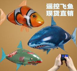 Remote flying fish, inflatable s can fly, wedding birthday party Christmas Halloween decoration, Remote control balloon. 10272376247